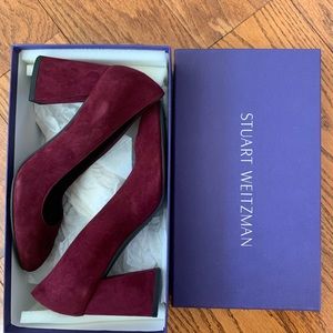 Stuart Weitzman Mary Bordeaux suede 6.5 new